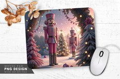 Pink Christmas Nutcrackers Mouse Pad PNG Product Image 1