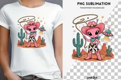 UFO cowgirl png design for T-shirts Product Image 4