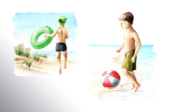 Kids on the beach Product Image 5