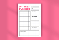 Minimal Daily Planner Canva Template | Aesthetic Printable Product Image 4