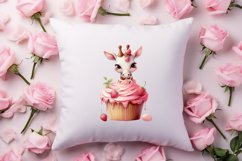 Giraffe Loves Cupcake Valentine Clipart Valentines Clipart Product Image 4