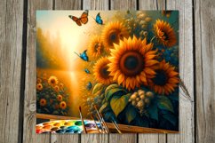 Romantic sunflower | 8 Skinny tumbler Sublimation designs Product Image 4