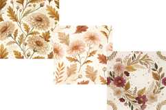 Autumn Wedding Pressed Flowers Seamless Pattern Product Image 4