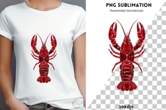 Crawfish faux rhinestone png design for T-shirts Product Image 4