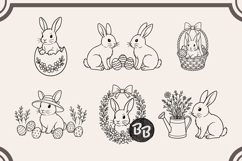 Easter Bunny SVG Bundle Cute Easter Clipart &amp; SVG Files Product Image 5