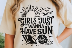 Girls Just Wanna Have Sun Svg, Girls Vacation Svg, Beach Svg Product Image 5