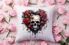 Gothic Valentines Day Clipart, Valentine Skeleton Product Image 4