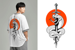 Tattoo Snake Mascot Vector Template Product Image 5