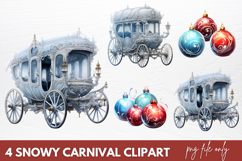 Snowy Carnival Watercolor Clipart. snowy Watercolor Product Image 1