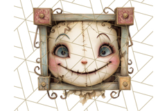 Creepy Dolls Clipart PNG Haunted Toy Characters Product Image 4