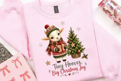 Cute Christmas Baby Goat PNG, Tiny Hooves Big Christmas Joy Product Image 4