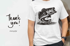Bass Fish Jumping Silhouette Bundle Product Image 4