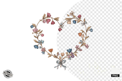 Christmas Winter Floral Borders Clipart Product Image 1