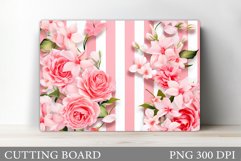 Flowers Cutting Board. Roses Cutting Board Sublimation Product Image 1