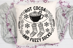 Hot Cocoa And Fuzzy Socks Svg, Christmas Hot Chocolate Svg. Product Image 5