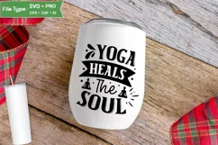 Yoga Heals The Soul SVG Design | Yoga SVG Design Product Image 4