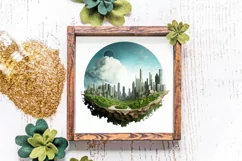 Watercolor Earth Day Clipart, Planet Earth Clipart Product Image 4