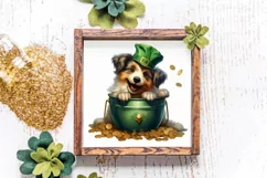 St Patricks Day Dog with Gold Coin Clipart, St Patricks Day Product Image 4