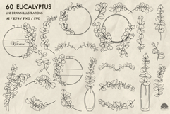 Eucalyptus line art collection Svg Png Eps Product Image 4
