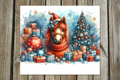Christmas horse | 4 retro xmas Sublimation Tumbler designs Product Image 4