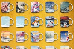 100 Snowman Mug Wrap Bundle, Christmas Sublimation PNG, Holy Product Image 5