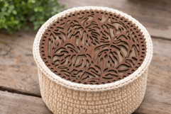 Basket base round monstera digital file 12 inch 30 cm bottom Product Image 4