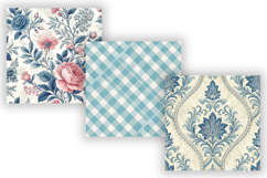 Grandmillennial Toile Digital Paper Pack, Vintage Floral Product Image 4