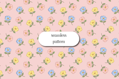 Pastel Wildflower Seamless Pattern, Cute Floral Design Product Image 1