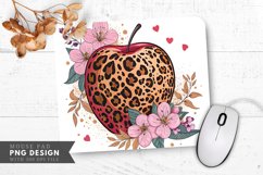 Leopard Spot Apple Illustration Mouse Pad PNG Product Image 1