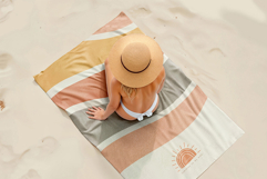 Beach Towel With Woman Mockup Product Image 4