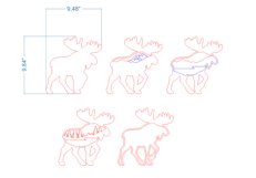 Elk SVG laser cut file for Glowforge Product Image 4