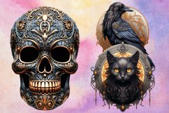 Gothic Antique Halloween Clipart Bundle, Gothic Antique Hall Product Image 5