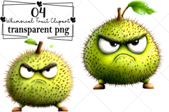 Whimsical Fruit Clipart Watercolor PNG Product Image 1