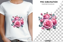 Valentine flower png design for T-shirts Product Image 4
