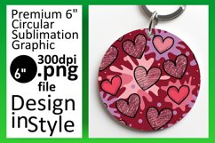 Lovely Round Design Car Coaster Artwork , Heart Product Image 1
