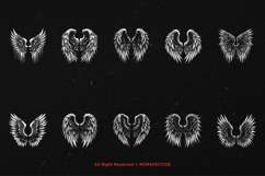 10 Bundle Dark Art Angel Wings Heaven Feather Bird Holy Wing Product Image 6