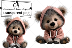 Whimsical Teddy Bear Clipart Watercolor PNG Product Image 1