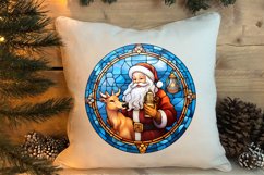 Stained Glass Painting Of Santa Clipart Sublimation Product Image 4