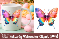 Butterfly Flowers Clipart Sublimation png Butterfly Clip Art Product Image 1