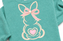 Pearl Bunny PNG, Easter Bunny Outline PNG, Happy Easter PNG Product Image 1