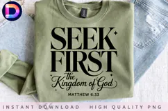 Seek First the Kingdom of God Matthew 6:33 Christian Bible Product Image 4