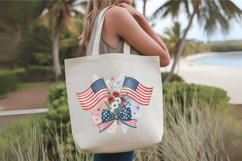 Retro Coquette USA Flag 4th of July PNG Sublimation Design Product Image 4