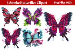 Smoke Butterflies Clipart PNG Product Image 1