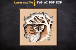 Deer Nursery Night Light SVG laser cut file for Glowforge Product Image 4