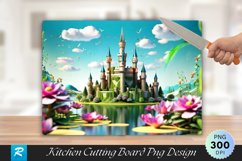 3D Castle Cutting Board Sublimation Design Product Image 1