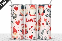 Valentine Gnome Tumbler Design | Valentine's Day Tumbler Product Image 5