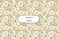 Daisy Floral Seamless Pattern, Cottagecore Flower Repeat Product Image 1