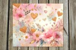 Watercolor hearts | 4 Skinny tumbler sublimationd designs Product Image 4
