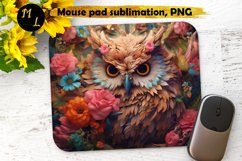 Owl Mouse pad sublimation,Summer mousepad design Product Image 1