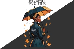 Motivational Autumn melanin woman png Product Image 4